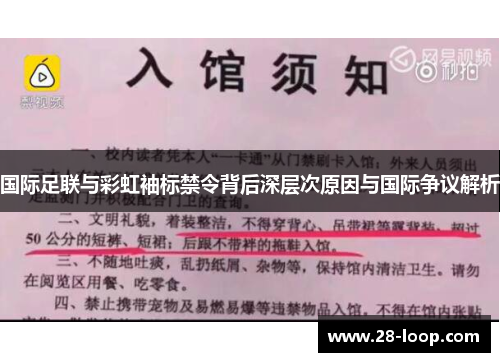 国际足联与彩虹袖标禁令背后深层次原因与国际争议解析